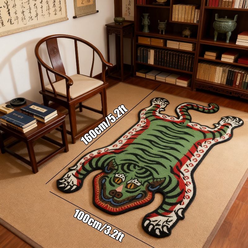 Commercial Dishwasher Table - VIKAMA Tiger Pattern Rug Non-slip and