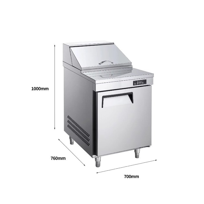 Commercial Kitchen Backsplash - NE-1101 Single Door Commercial Kitchen Refrigerator