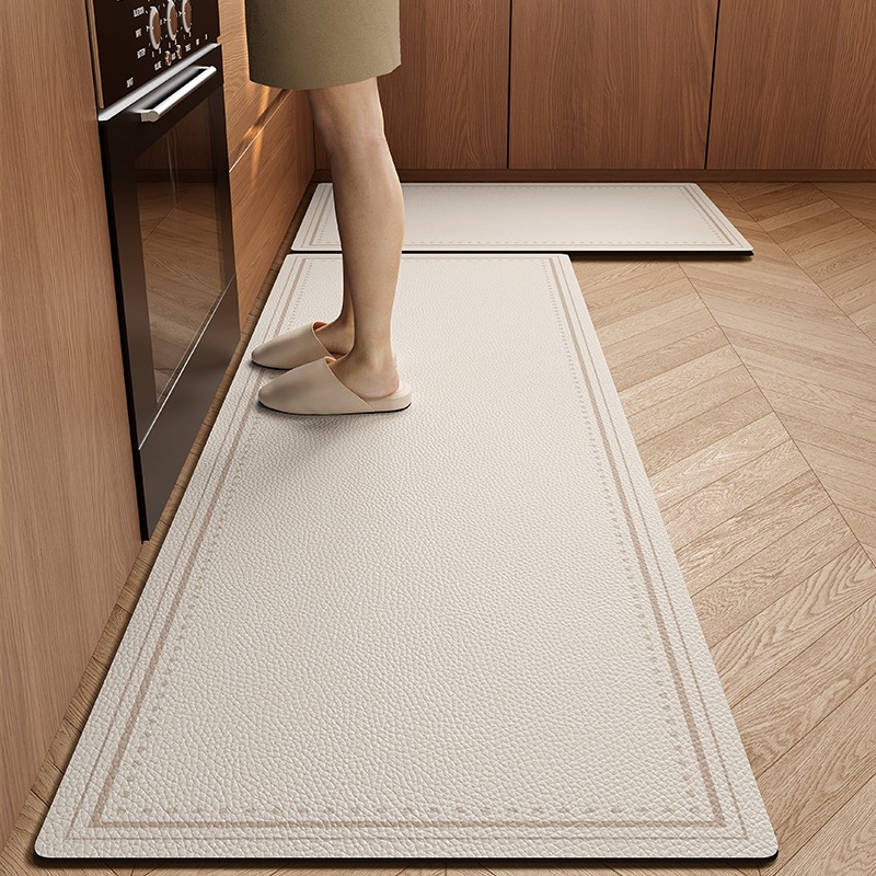 Commercial Kitchen Non Slip Flooring - Kitchen Mat Waterproof Non-slip Rugs Leather