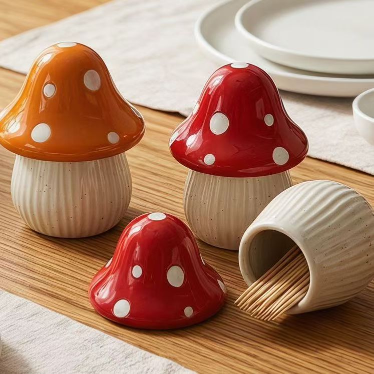 Cartoon Mushroom Ceramic Stora - Commercial Kitchen Organization review and price