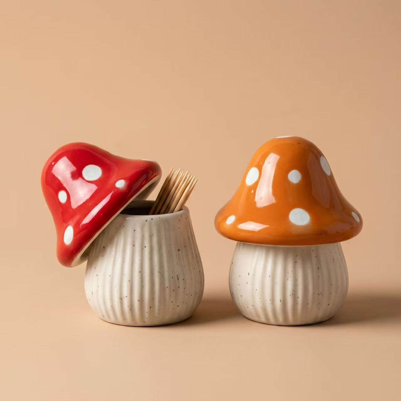 Cartoon Mushroom Ceramic Stora - Commercial Kitchen Organization review and price