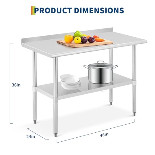 Stainless Steel Work Table wit - Commercial Kitchen Backsplash review and price