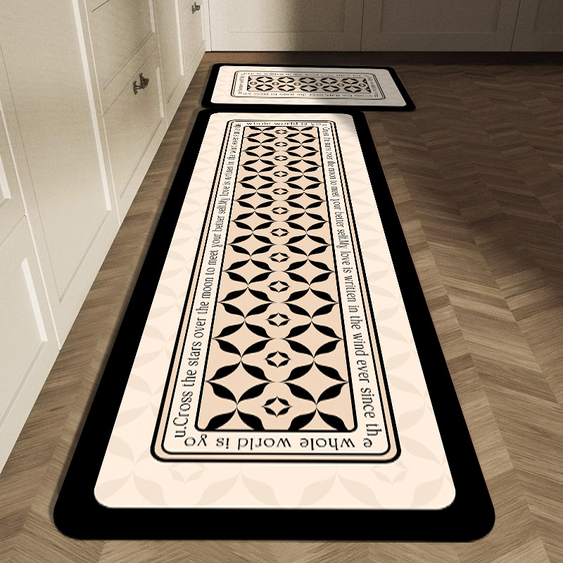 Black White Geometric Tile Kit - Commercial Kitchen Tile Flooring review and price