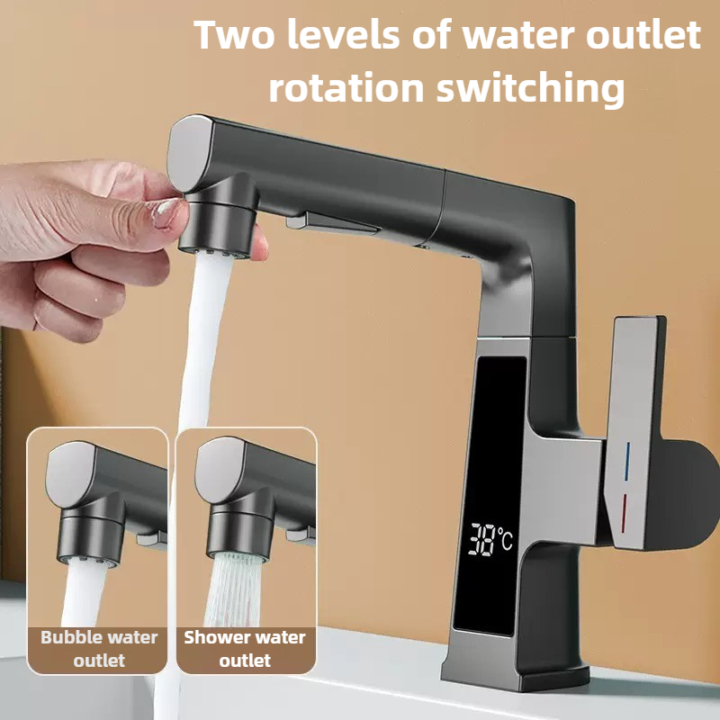 Digital Display Pulling Faucet - Commercial Kitchen Faucet review and price