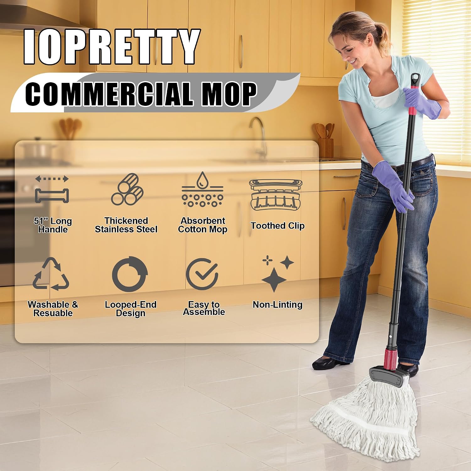 Commercial Mop for Floor Clean - Commercial Kitchen Tile Flooring review and price