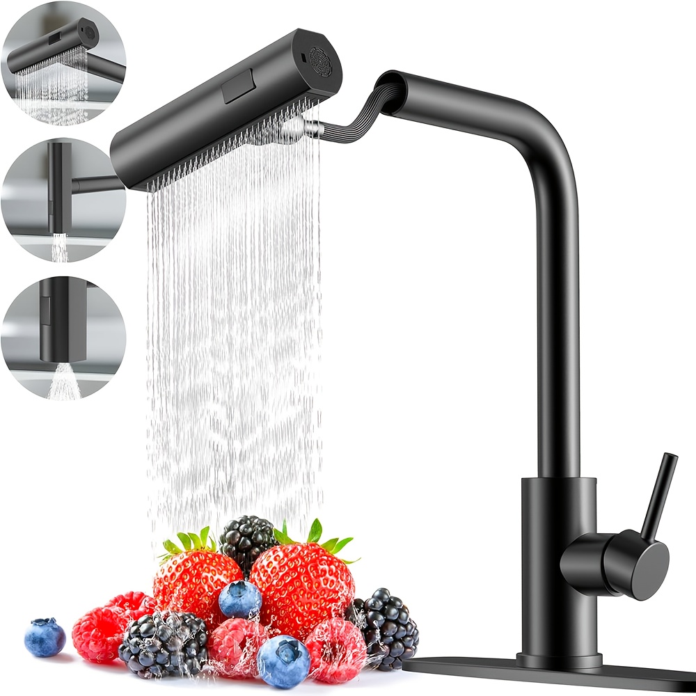 1 PC Black Kitchen Faucet With - Commercial Kitchen Faucet review and price