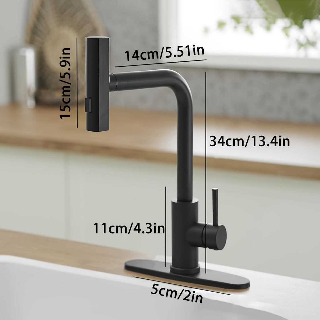 1 PC Black Kitchen Faucet With - Commercial Kitchen Faucet review and price