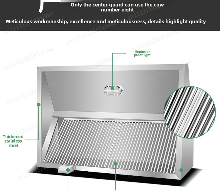 Thickened Stainless Steel Fume - Commercial Kitchen Hood review and price