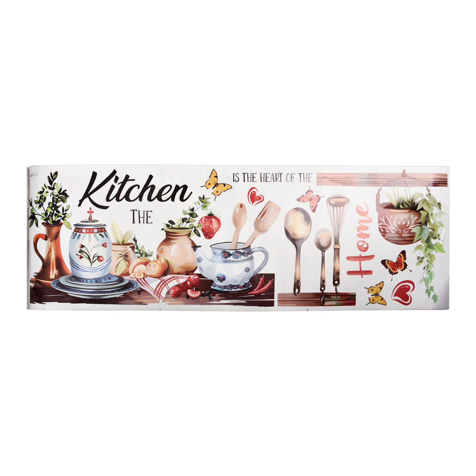 Floral Design PVC Wall Sticker - Commercial Kitchen Interior review and price
