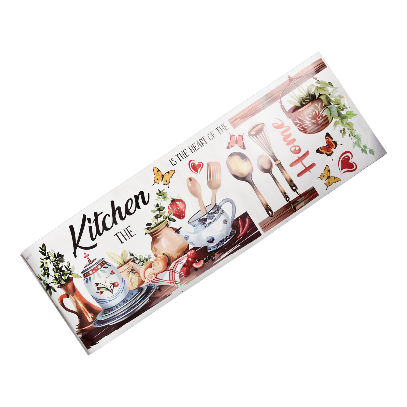 Floral Design PVC Wall Sticker - Commercial Kitchen Interior review and price