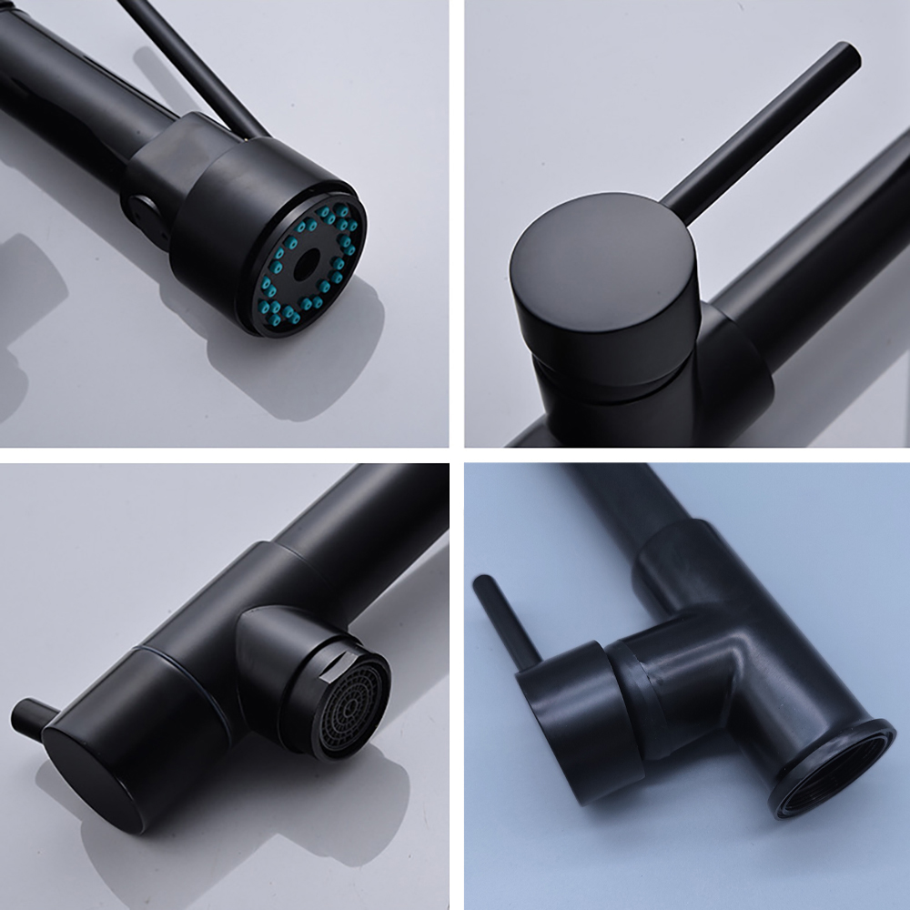 DQOK Black Brushed Spring Pull - Commercial Kitchen Faucet review and price