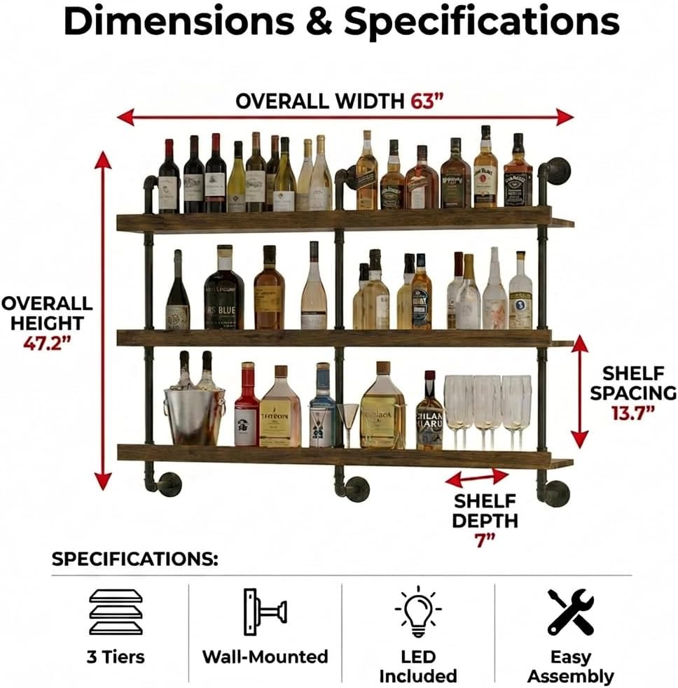 Wall Mounted Wine Rack With LE - Commercial Kitchen Organization review and price