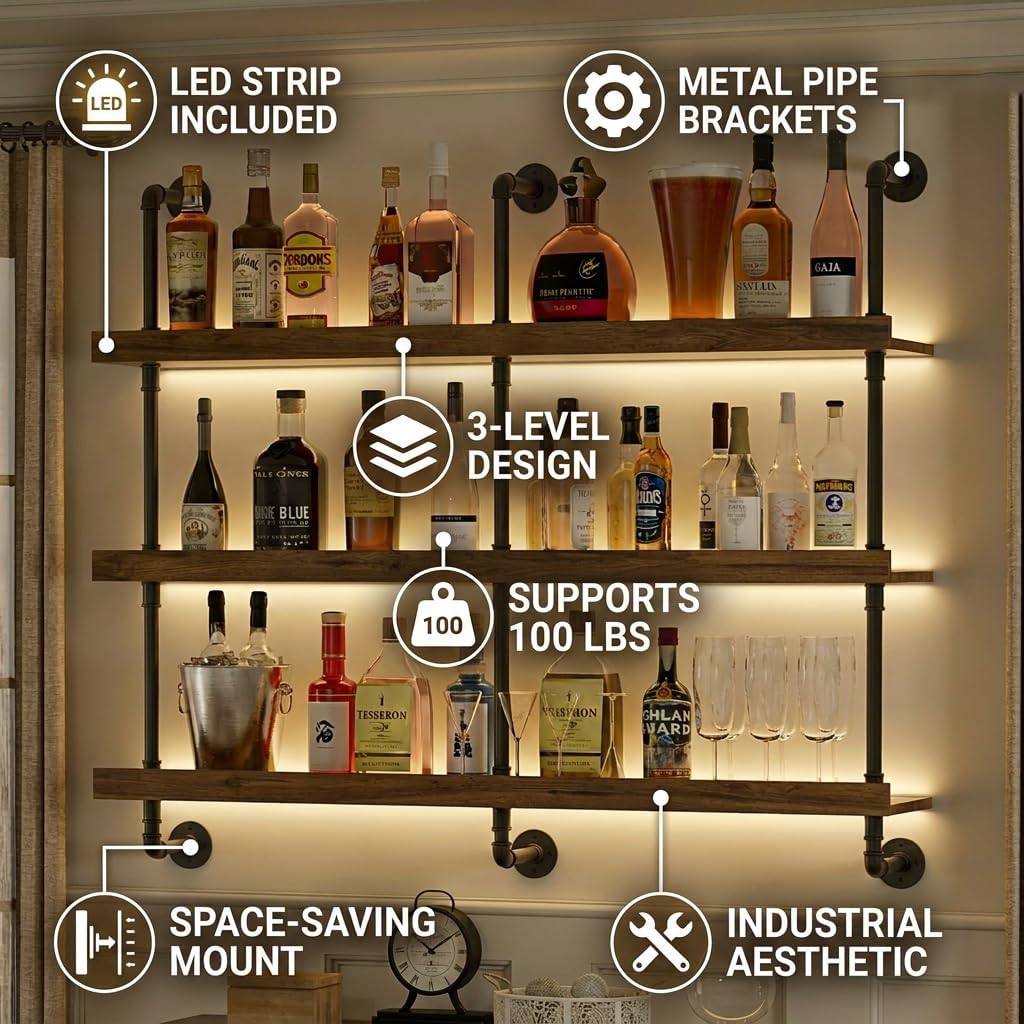 Wall Mounted Wine Rack With LE - Commercial Kitchen Organization review and price