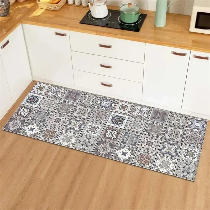 Blue Yellow Vintage Tile Colla - Commercial Kitchen Tile Flooring review and price