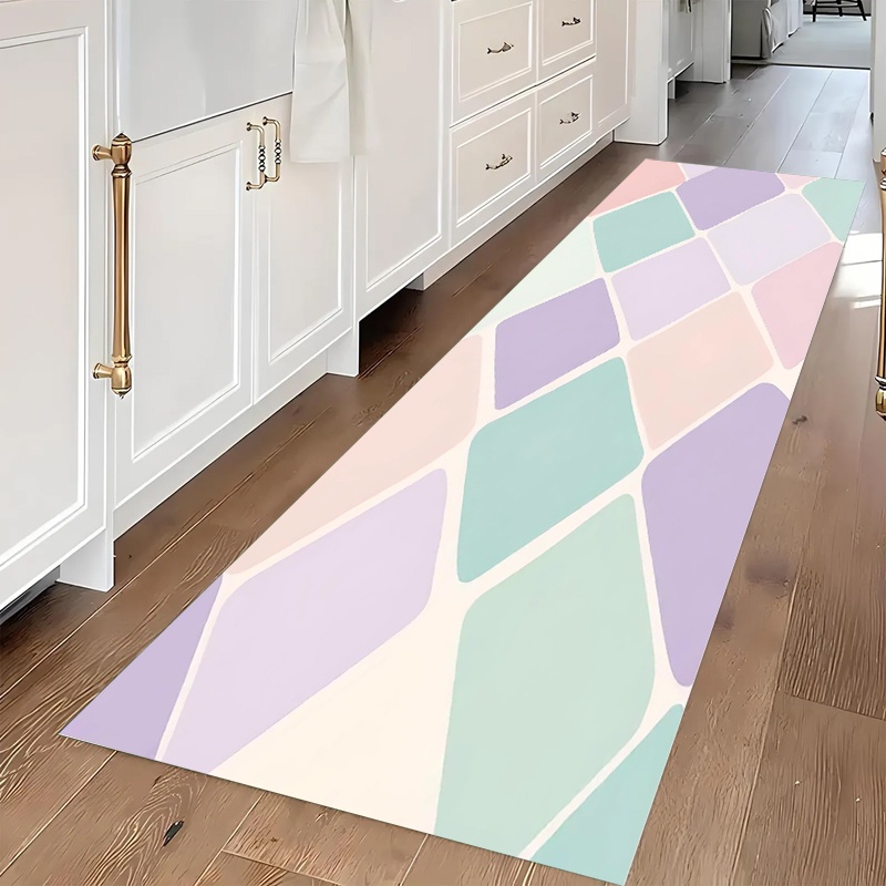 Geometric Tile Runner Rug Anti - Commercial Kitchen Tile Flooring review and price