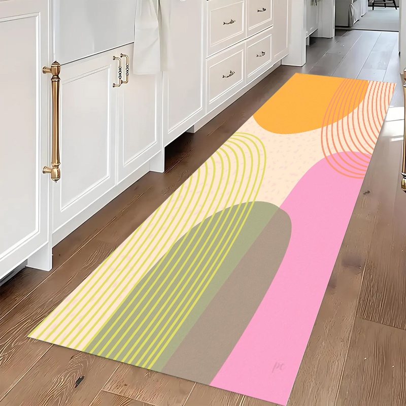 Geometric Tile Runner Rug Anti - Commercial Kitchen Tile Flooring review and price