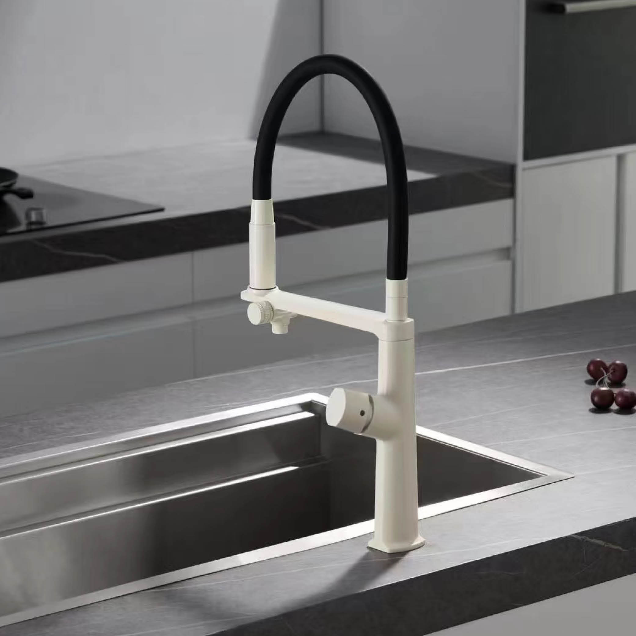Luxury Gun Gray Brass Kitchen  - Commercial Kitchen Faucet review and price