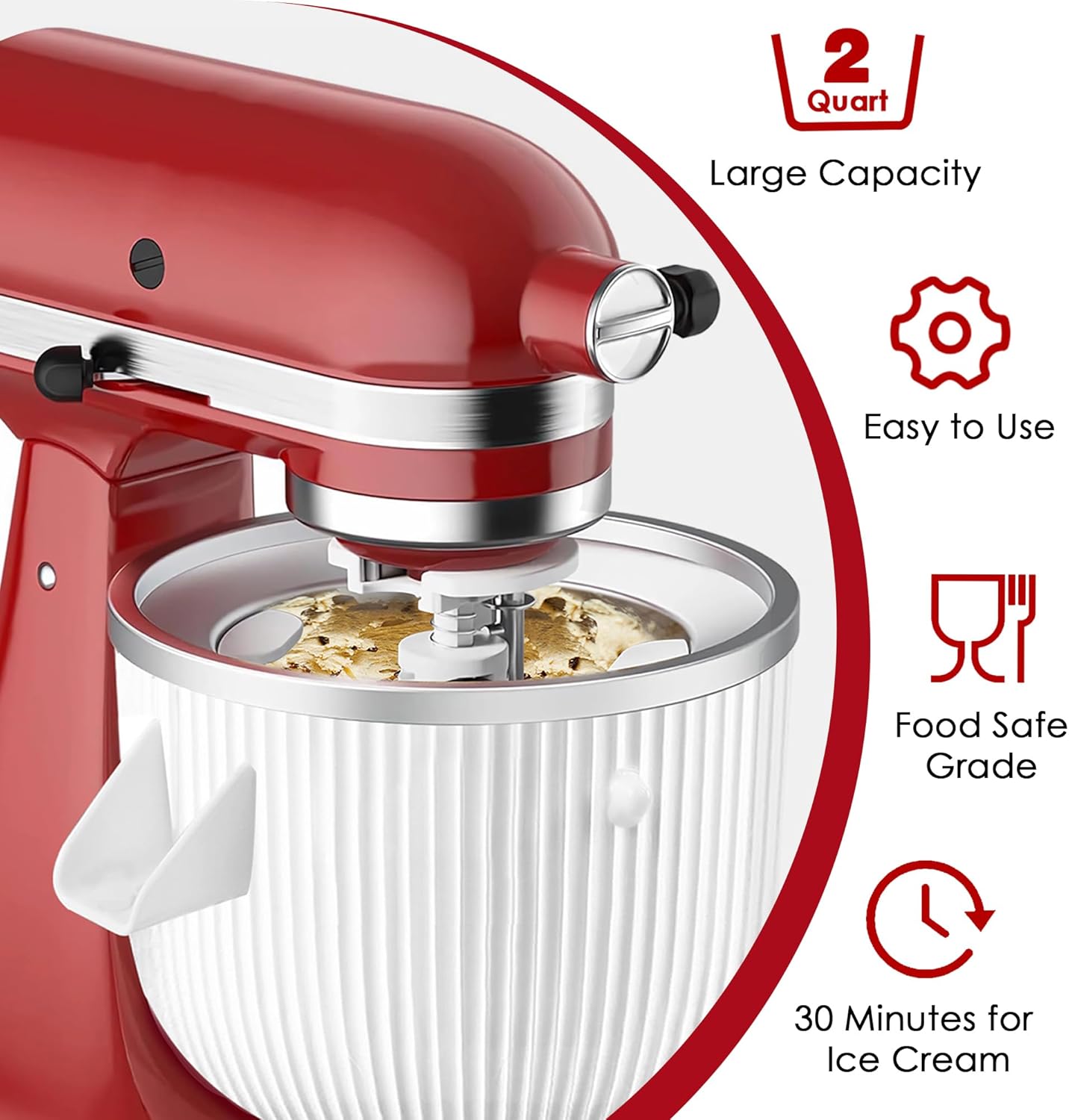 Ice Cream Maker Attachment for - Commercial Kitchenaid review and price