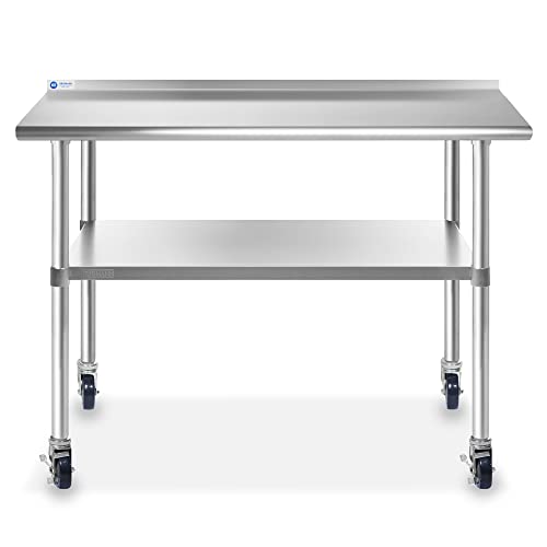 Stainless Steel Table 48 in. x - Commercial Kitchen Backsplash review and price