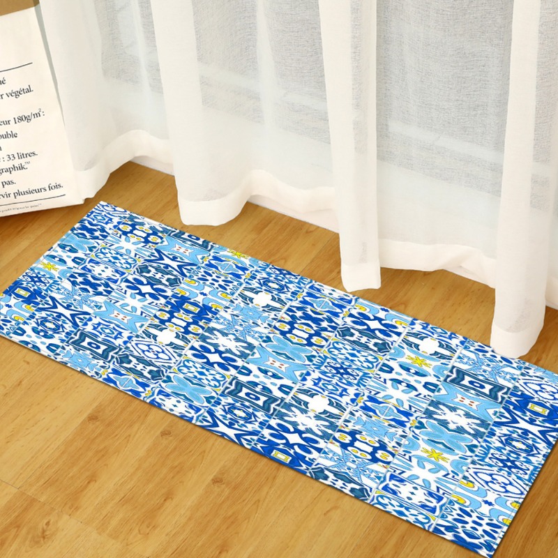 Long Rug Mediterranean Blue-Wh - Commercial Kitchen Tile Flooring review and price