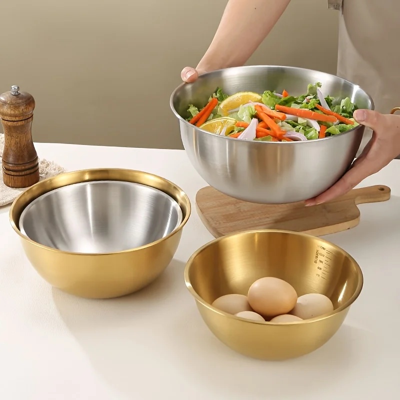 3PCS Stainless Steel Mixing Bo - Commercial Kitchen Equipment List review and price